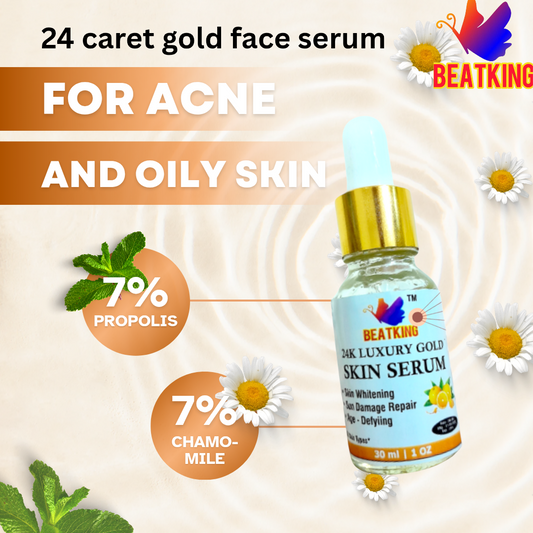 beatking gold face serum for wrinkle,fineline,openpores and anti ageing problem
