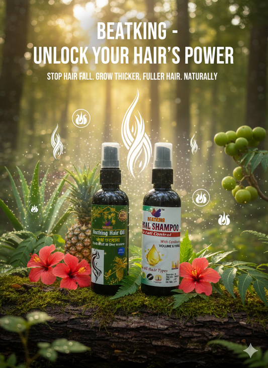 Beatking kesh vardaan hair oil and shampoo combo pack Reduces Hair Fall And Grows New Hair, 100% Ayurvedic Oil, 100 ml