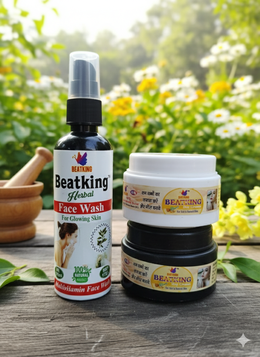 Beatking day and night cream 60+60g and Facewash 100ml combo