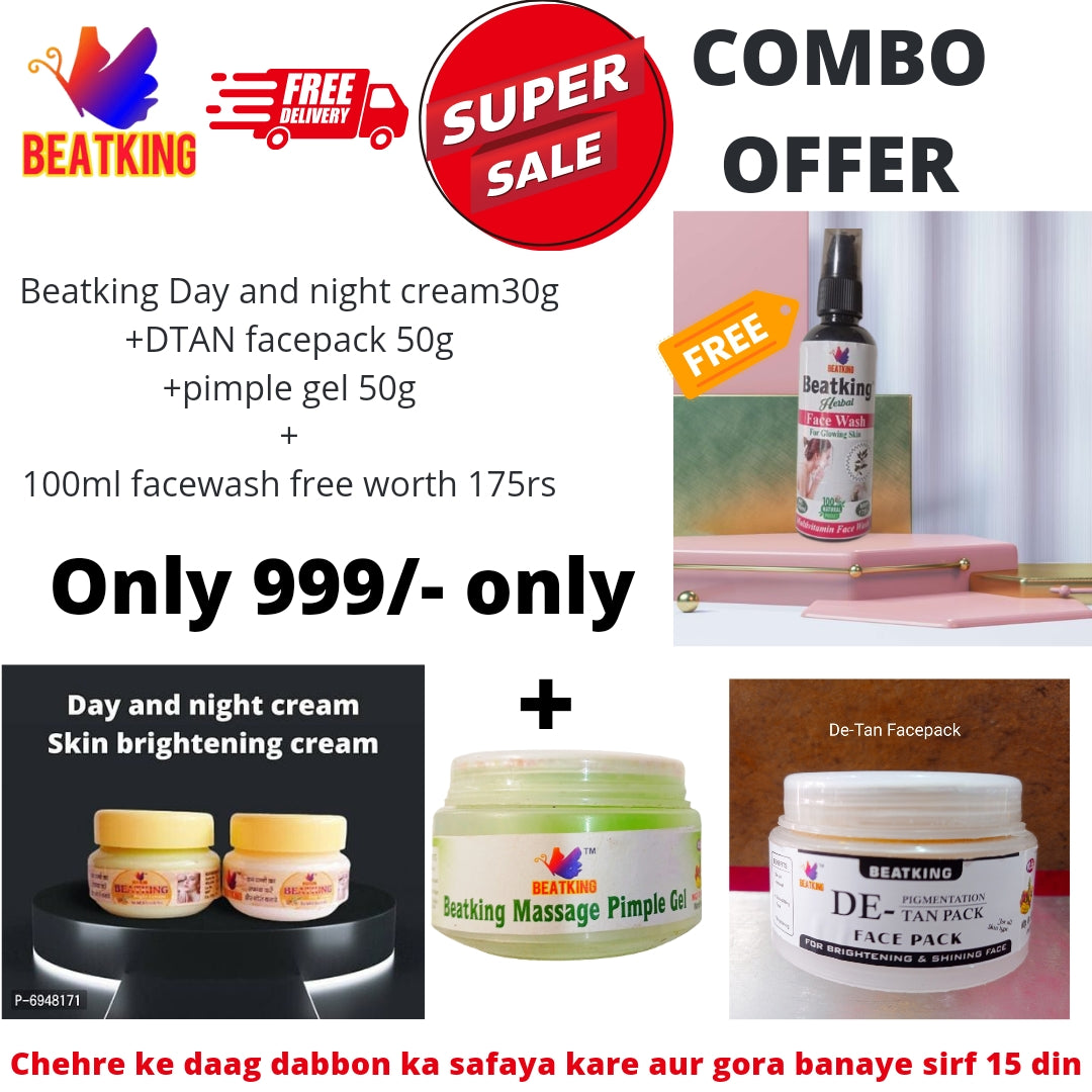 Combo pack for all type face problems+ face wash free