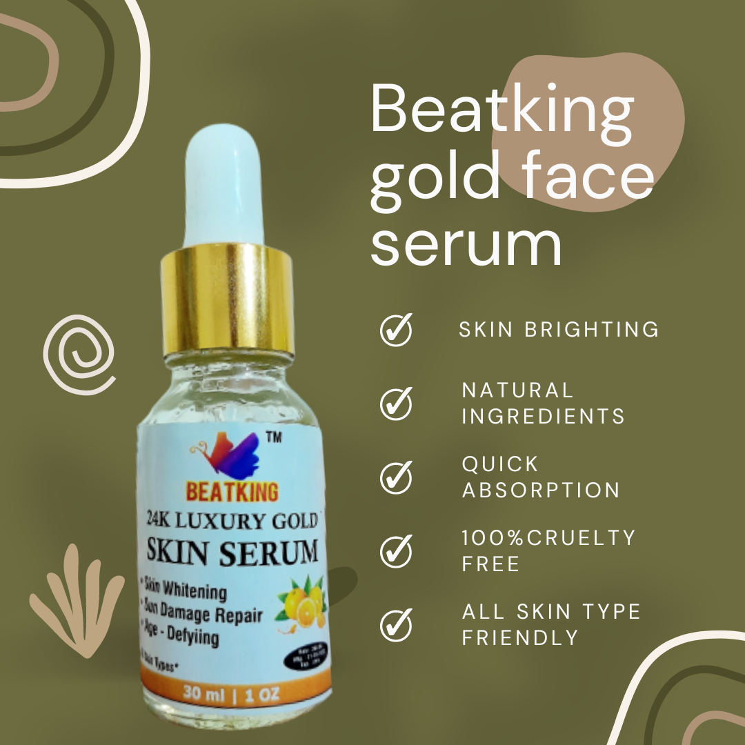 beatking gold face serum for wrinkle,fineline,openpores and anti ageing problem