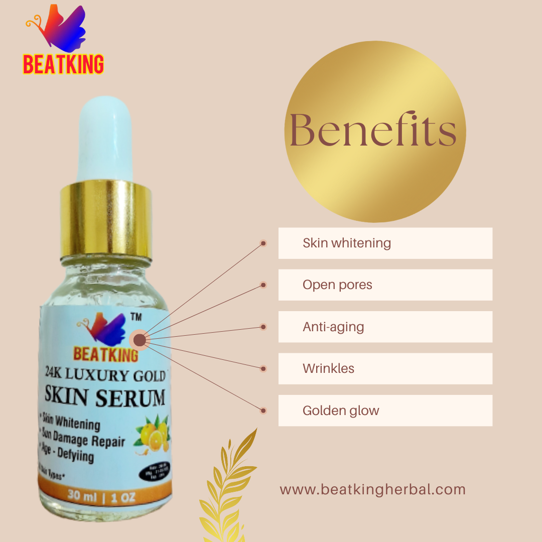 beatking gold face serum for wrinkle,fineline,openpores and anti ageing problem