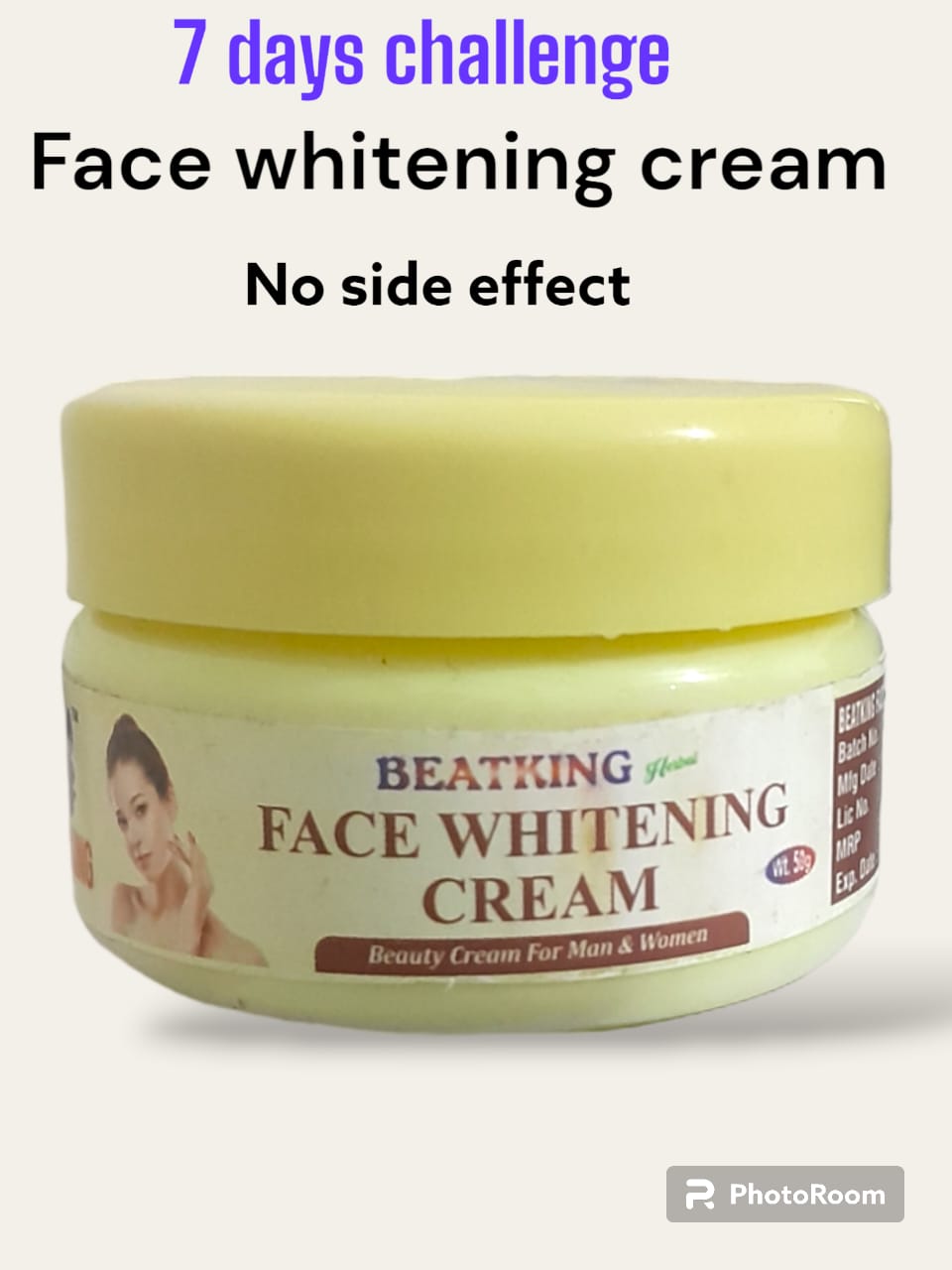 beatking face whitening cream reduce dark spot and brightens skin tone 50g