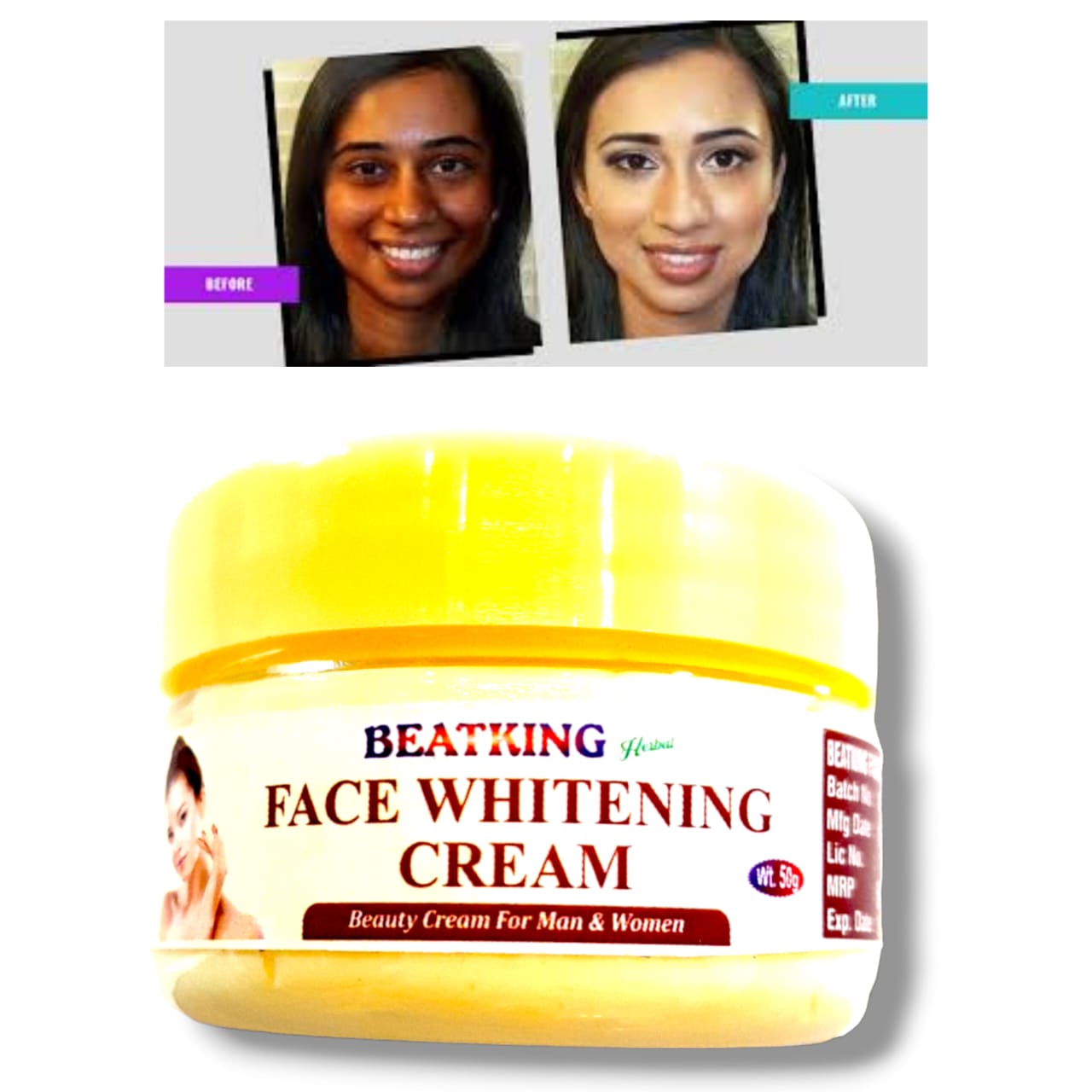 beatking face whitening cream reduce dark spot and brightens skin