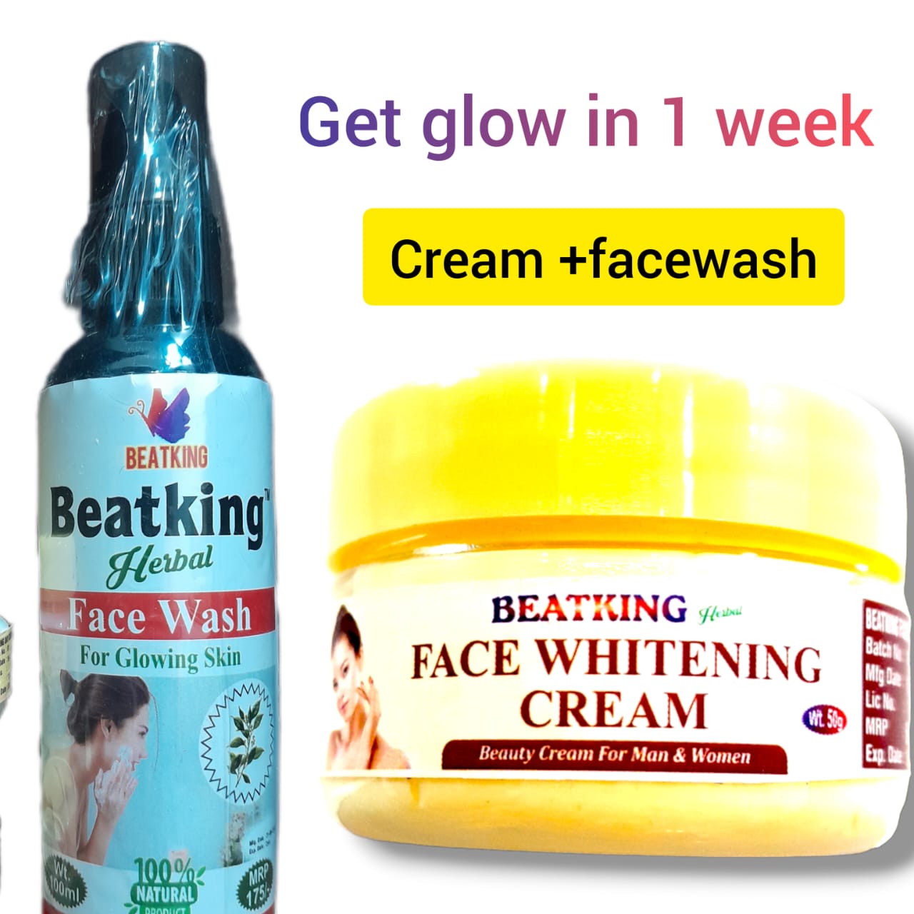 beatking face whitening cream reduce dark spot and brightens skin tone 50g