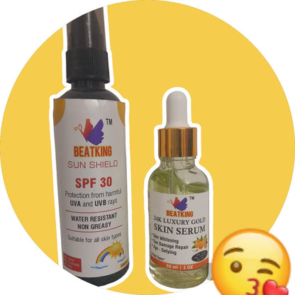 Beatking serum and sunscreen combo