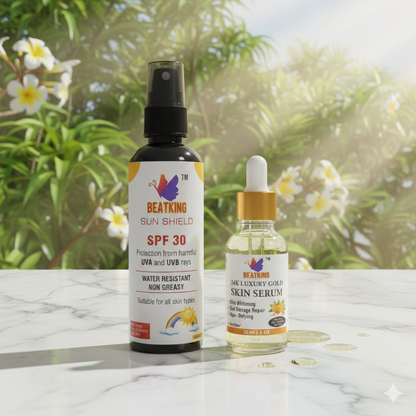 Beatking serum and sunscreen combo