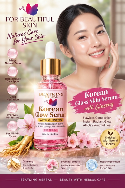 Beatking Herbal Korean Glow Serum – Radiant & Hydrated Skin