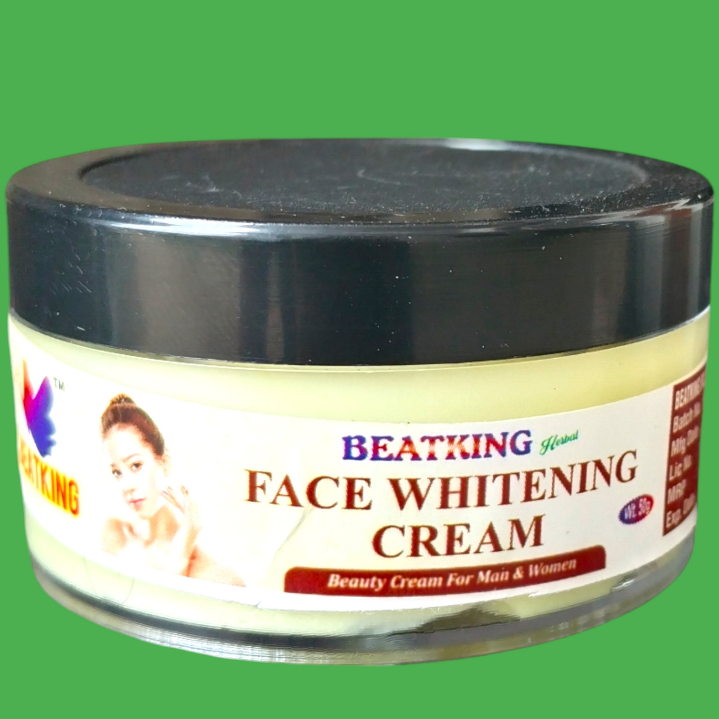 beatking face whitening cream, reduce dark spot and brightens skin tone 50g