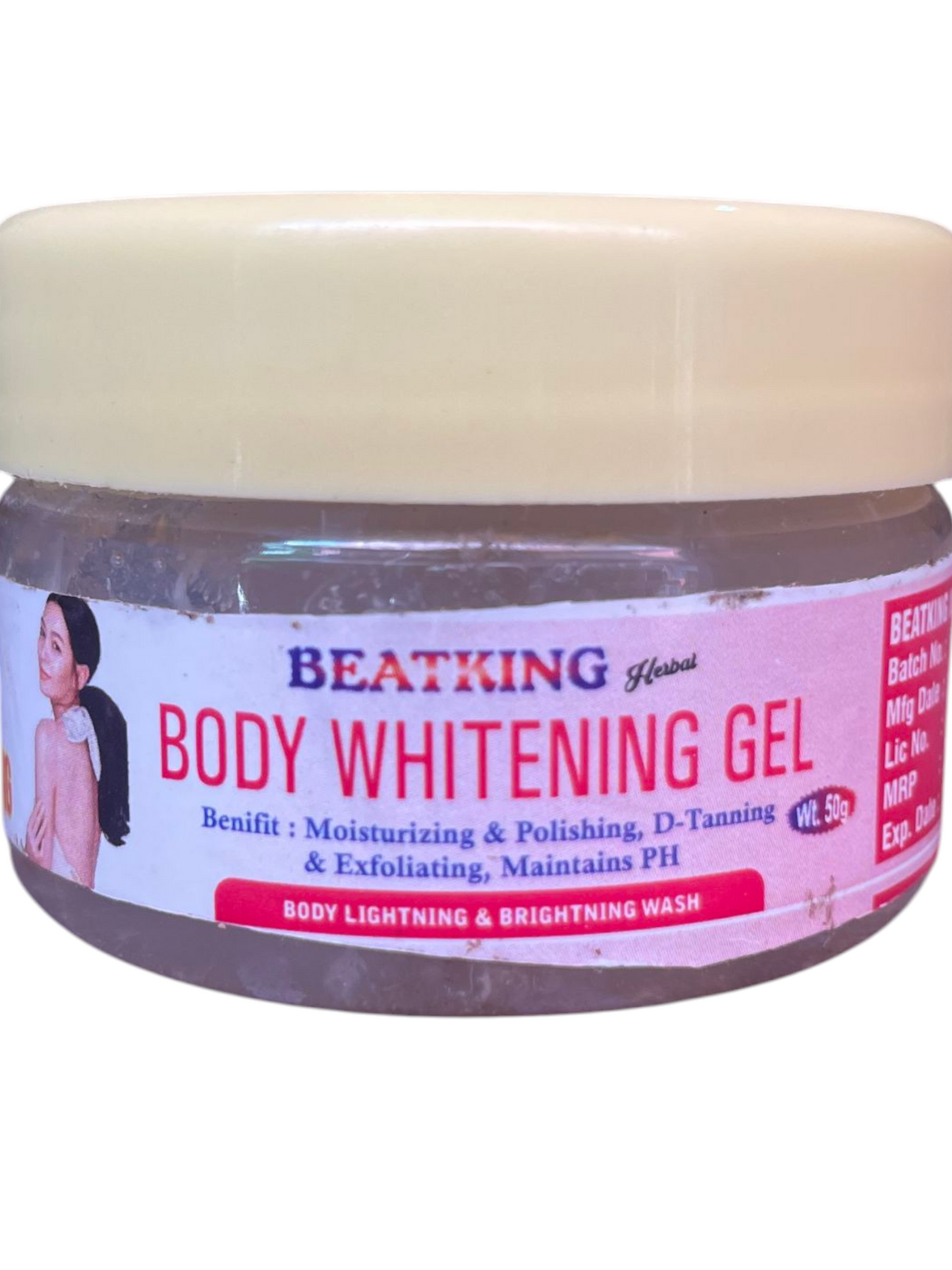 Beatking body whitening gel cream 50g
