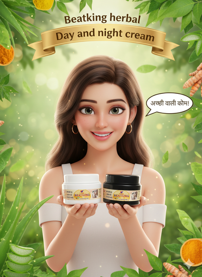 beatking day&night cream for pigmentation |Removing Dark Spots | Acne Scars | blackheads, Even Skin, Blemishes | soft skin, it really work ,men & women (60+60 gm) pack of 2pcs