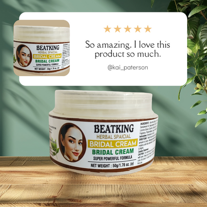 BEATKING Herbal Special Bridal Cream | Powerful Skin Brightening & Glowing Formula - 50g