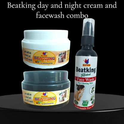 Beatking day and night cream 60+60g and Facewash 100ml combo