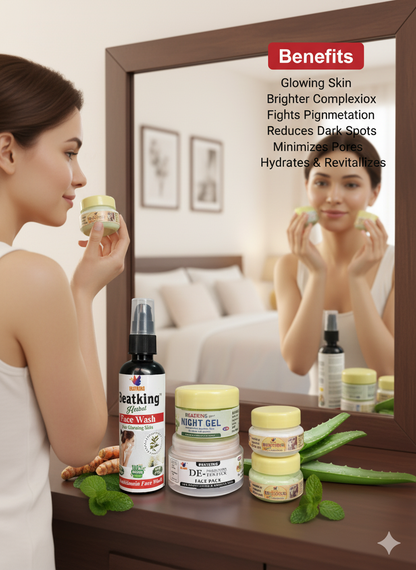 9 type skin problem solution kit for pigmentation,darkspot ,melasma, openpores