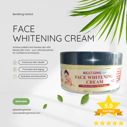 beatking face whitening cream with facewash , reduce dark spot and brightens skin tone 50g
