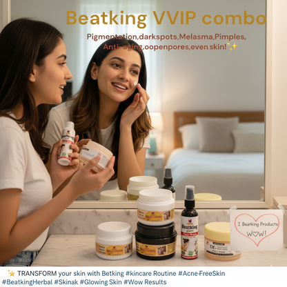 Beatking Vvip combo for Pigmentation,melasma,openpores,darkspot,sunburn,acne| pack of 5