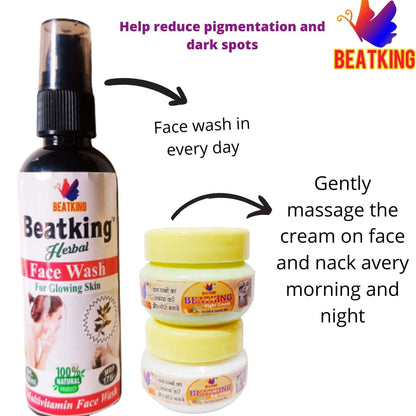 Beatking day and night cream & facewash combo