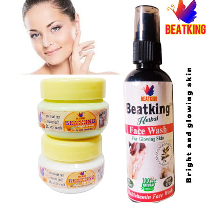 Beatking day and night cream & facewash combo