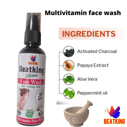 Beatking multivitamin face wash for acne and scar problems. Really effective